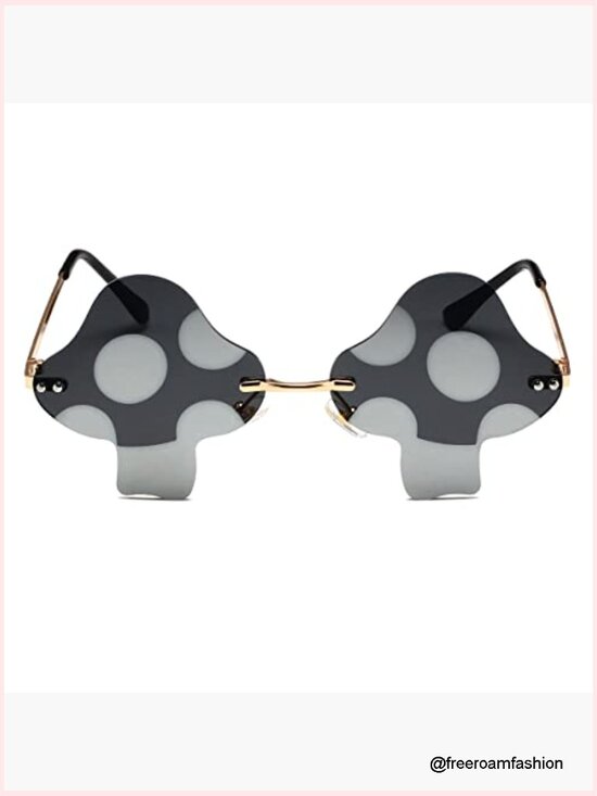 Mushroom Shaped Sunglasses Rimless Retro Sun Glasses UV400 main image 6